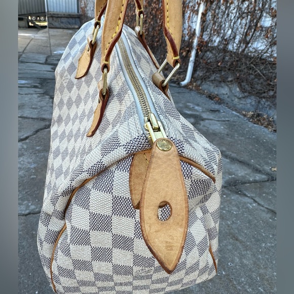 Louis Vuitton LV Hand Bag Speedy 30 White Damier Azur - Picture 7 of 16